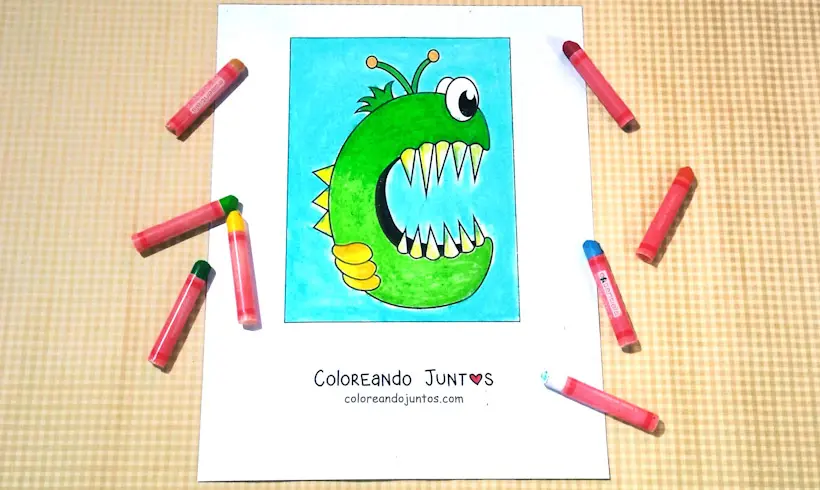 Desenho da letra C colorido por Colorindo Juntos