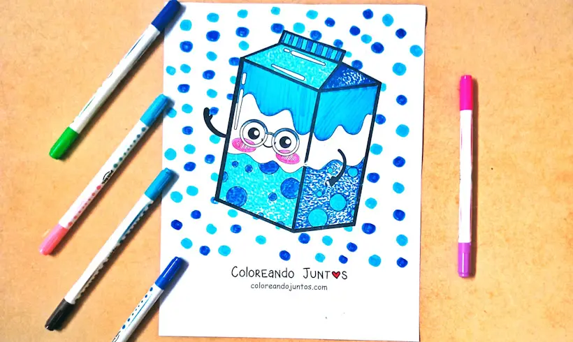 Desenho de alimento kawaii colorido por Colorindo Juntos