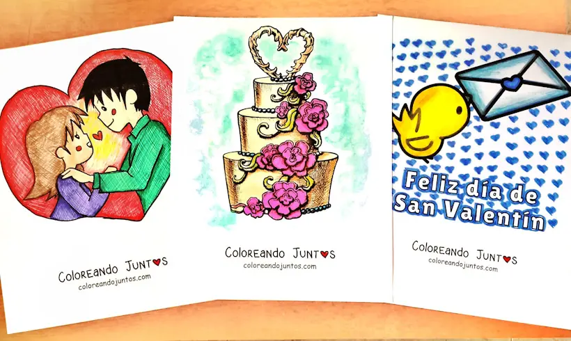 Desenhos de amor e amizade coloridos por Colorindo Juntos