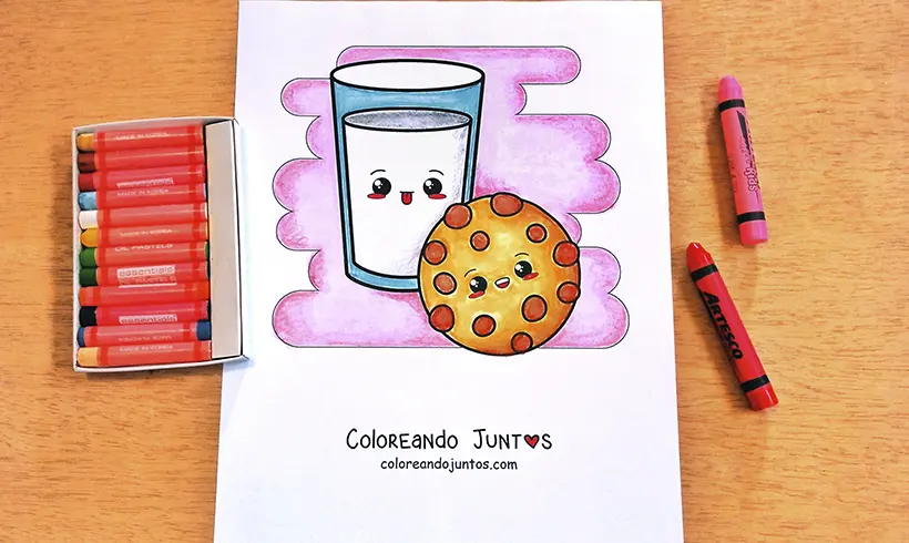Desenho de biscoito colorido por Colorindo Juntos