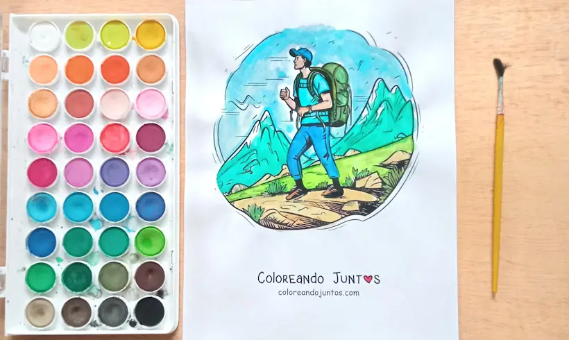 Desenho de trilha colorido por Colorindo Juntos