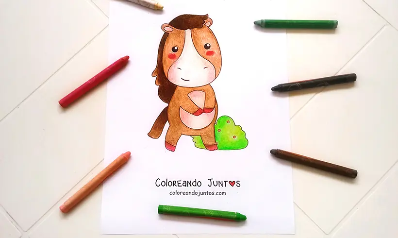 Desenho de cavalo colorido pela Colorindo Juntos
