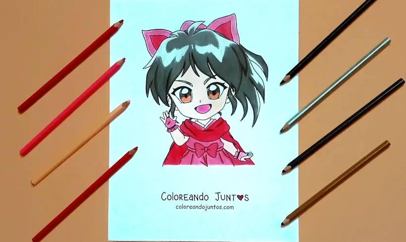 Desenho Chibi kawaii colorido pelo Colorindo Juntos