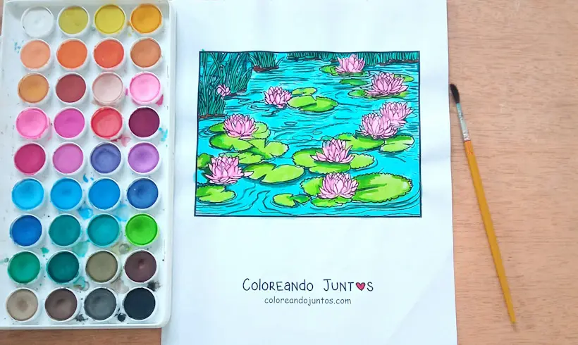 Desenho de Claude Monet colorido pelo Colorindo Juntos