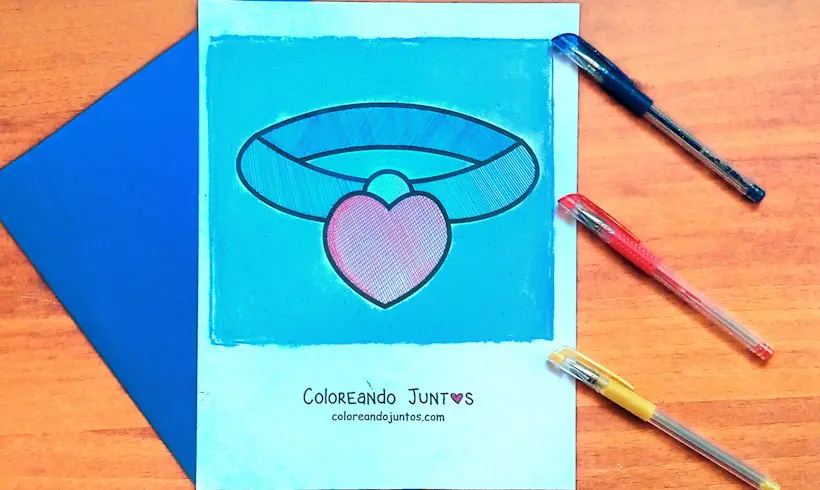 Desenho de um colar colorido pela Colorindo Juntos