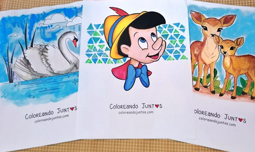 Desenhos de contos infantis coloridos por Colorindo Juntos
