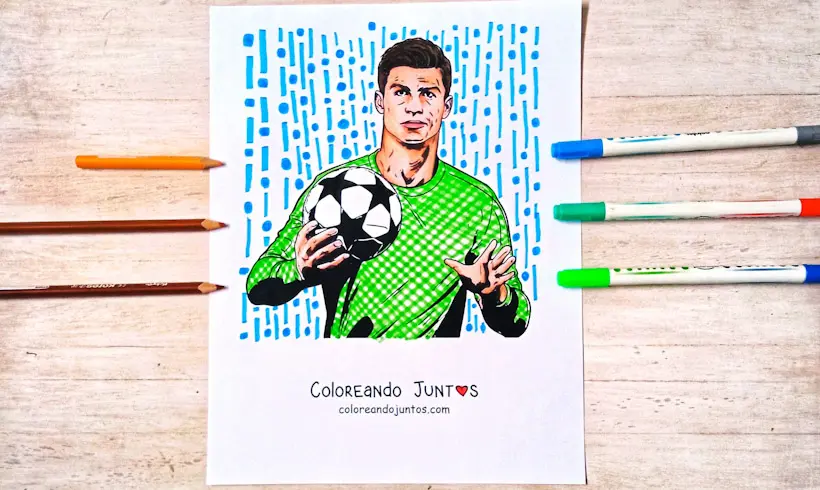 Desenho do Cristiano Ronaldo colorido pelo Colorindo Juntos