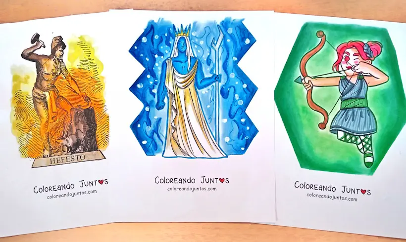 Desenhos dos deuses gregos coloridos por Colorindo Juntos