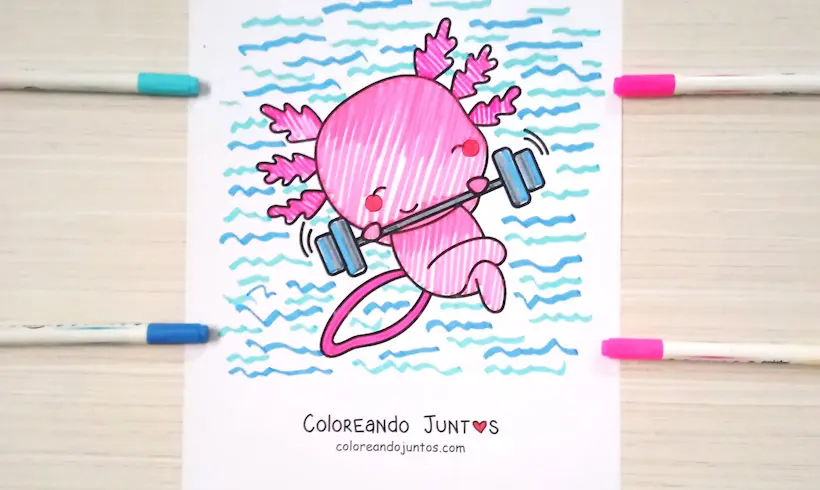 Desenho de esporte kawaii colorido por Colorindo Juntos