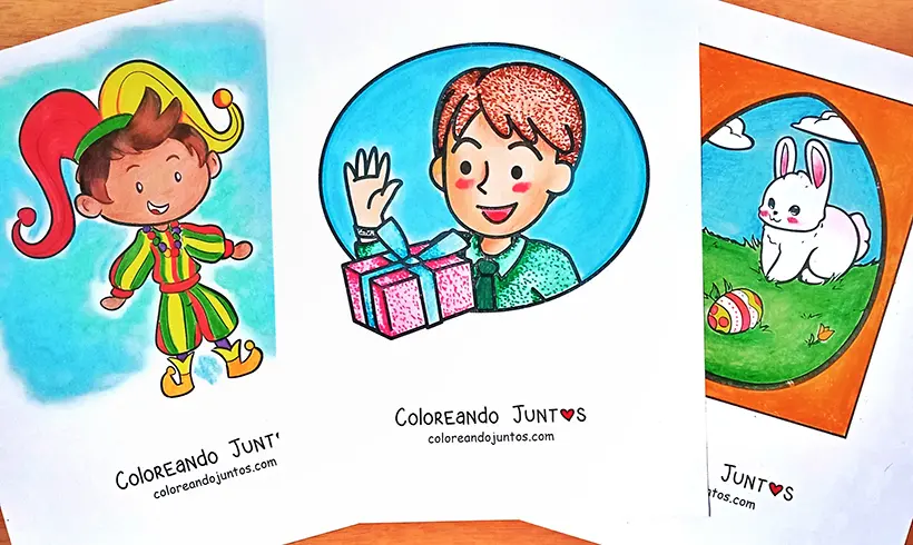 Desenhos de festividades coloridos pelo Colorindo Juntos