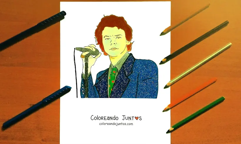 Desenho do Harry Styles colorido pela Colorindo Juntos