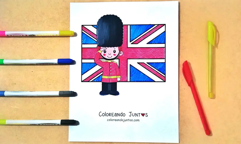 Desenho da Inglaterra colorido por Colorindo Juntos