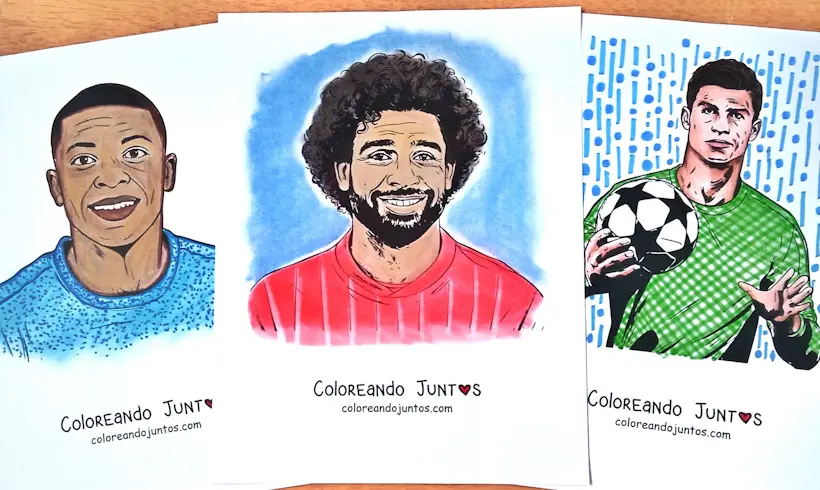 Desenhos de jogadores de futebol famosos coloridos por Colorindo Juntos