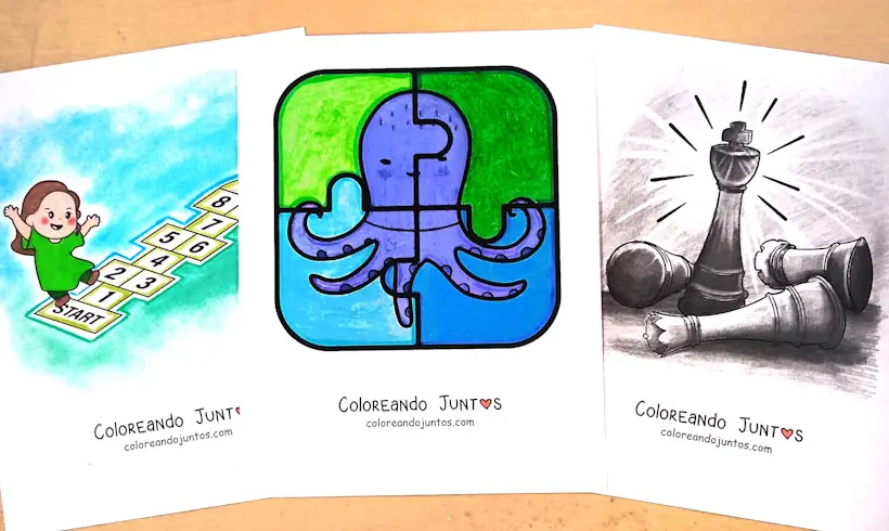 Desenhos de jogos coloridos por Colorindo Juntos