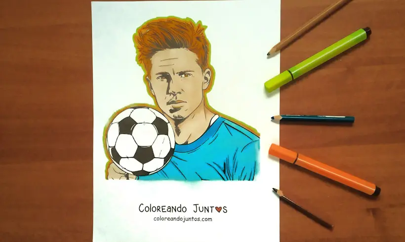 Desenho do Kevin De Bruyne colorido por Colorindo Juntos