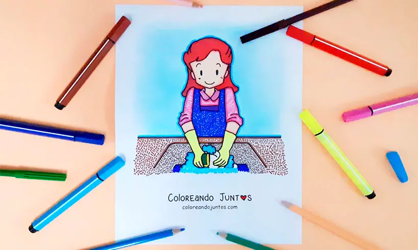 Desenho de luvas colorido por Colorindo Juntos