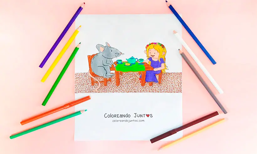 Desenho de mesa colorido pela Colorindo Juntos