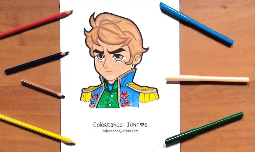 Desenho de Napoleao Bonaparte colorido por Colorindo Juntos