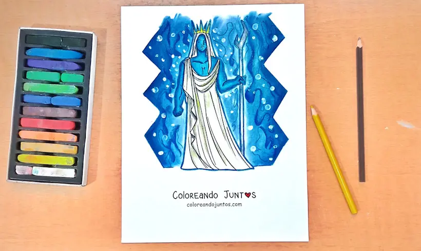 Desenho do deus Hades colorido por Colorindo Juntos