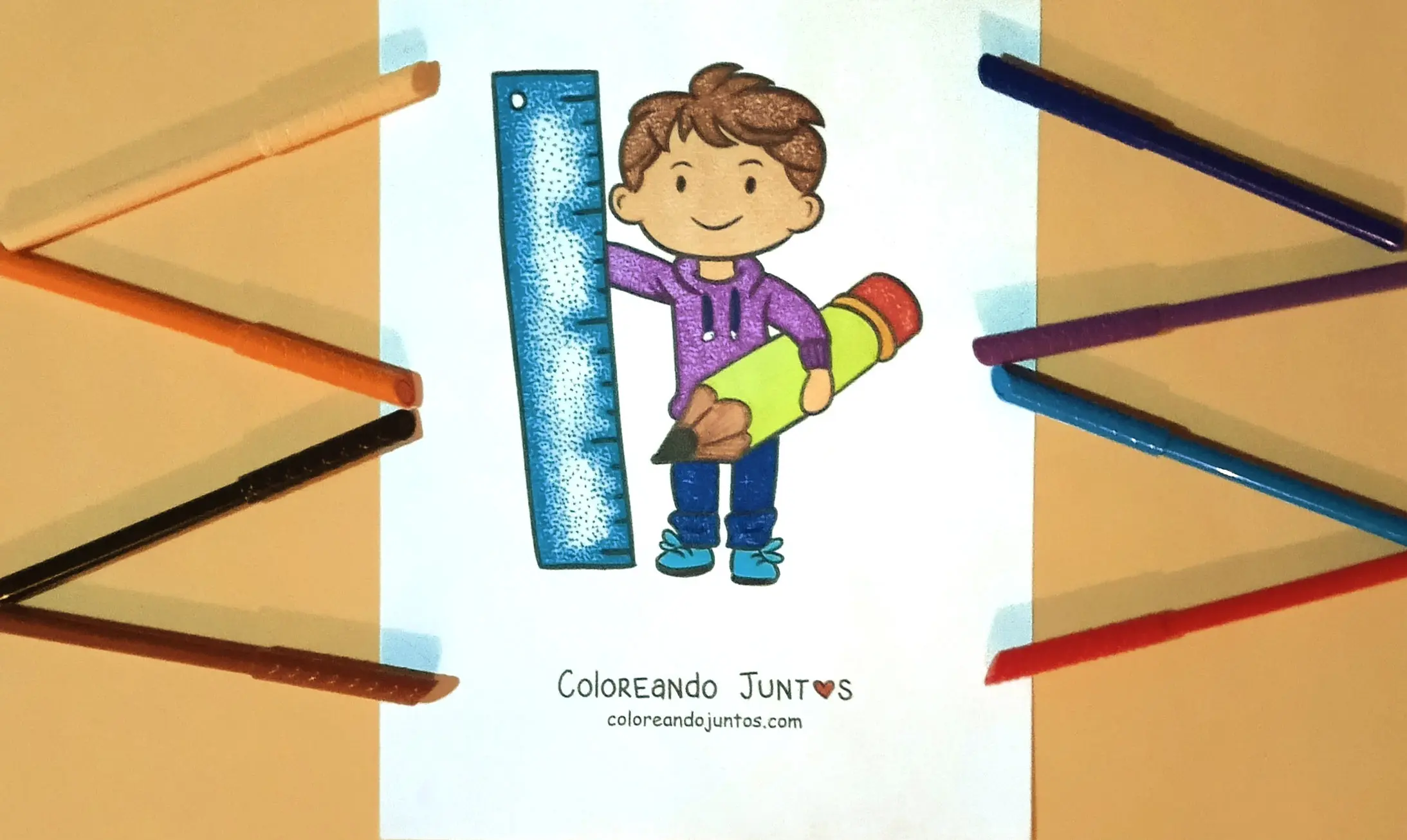 Desenho de objetos kawaii coloridos por Colorindo Juntos