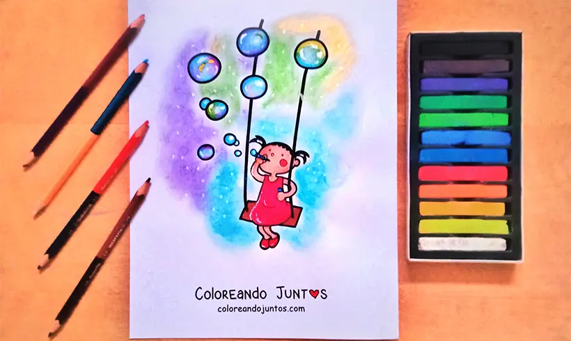 Desenho de parque colorido por Colorindo Juntos