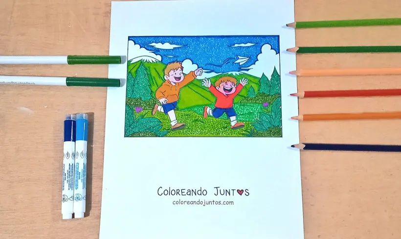 Desenho de um passeio colorido por Colorindo Juntos