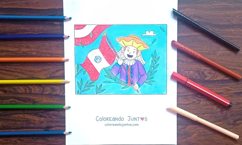 Desenho do Peru colorido por Colorindo Juntos
