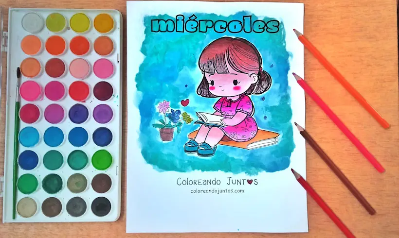 Desenho de quarta-feira colorido por Colorindo Juntos