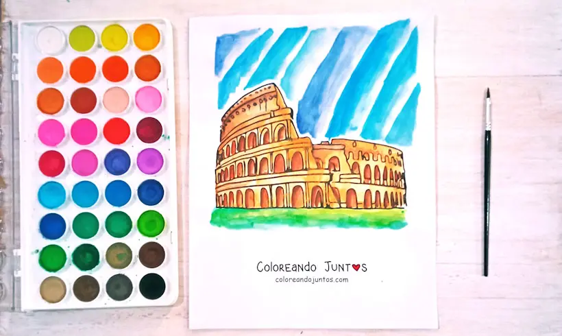 Desenho de Roma colorido por Colorindo Juntos