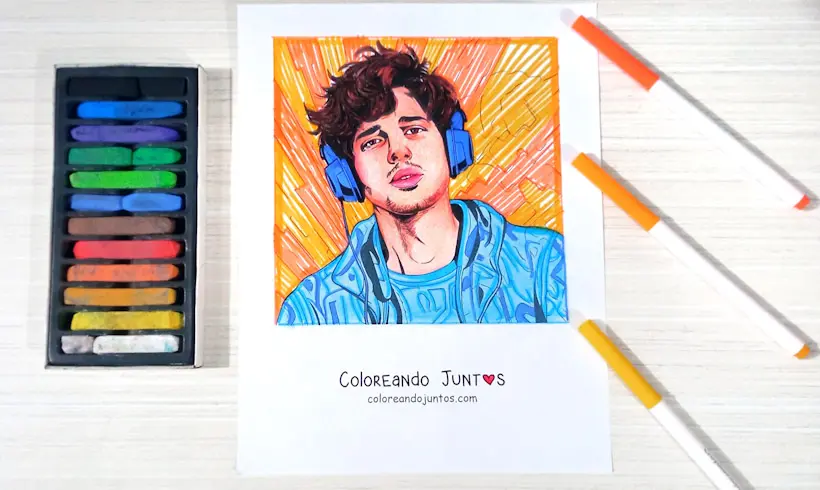 Desenho de Sebastián Yatra colorido por Colorindo Juntos