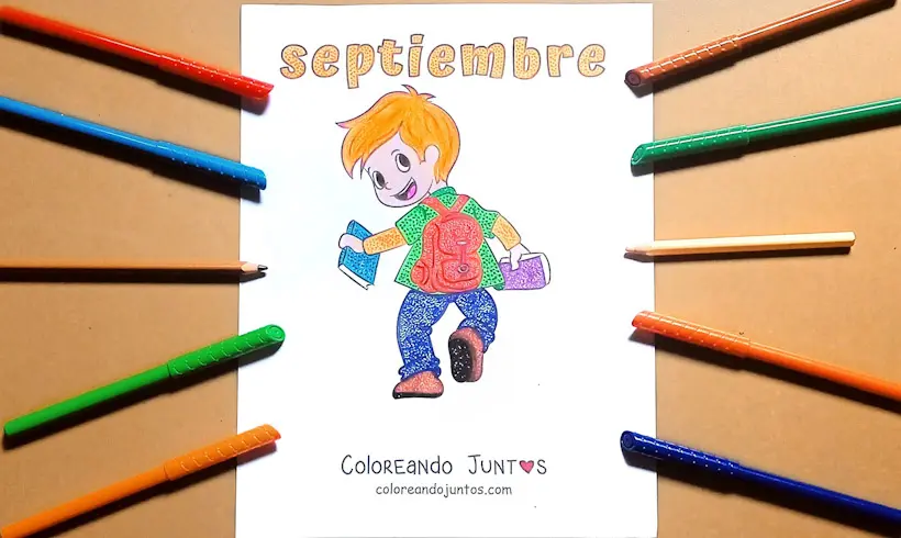 Desenho do mês de setembro colorido pelo Colorindo Juntos