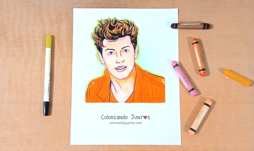 Desenho de Shawn Mendes colorido por Colorindo Juntos