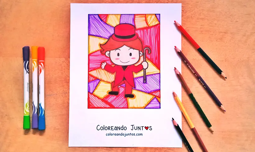 Desenho de teatro colorido por Colorindo Juntos