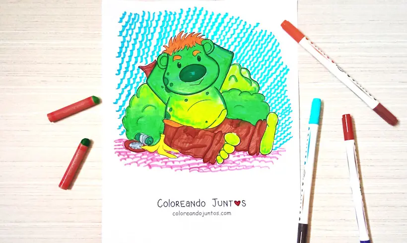 Desenho de troll colorido por Colorindo Juntos