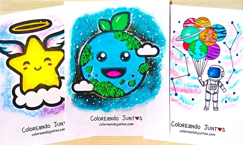 Desenhos do universo coloridos por Colorindo Juntos