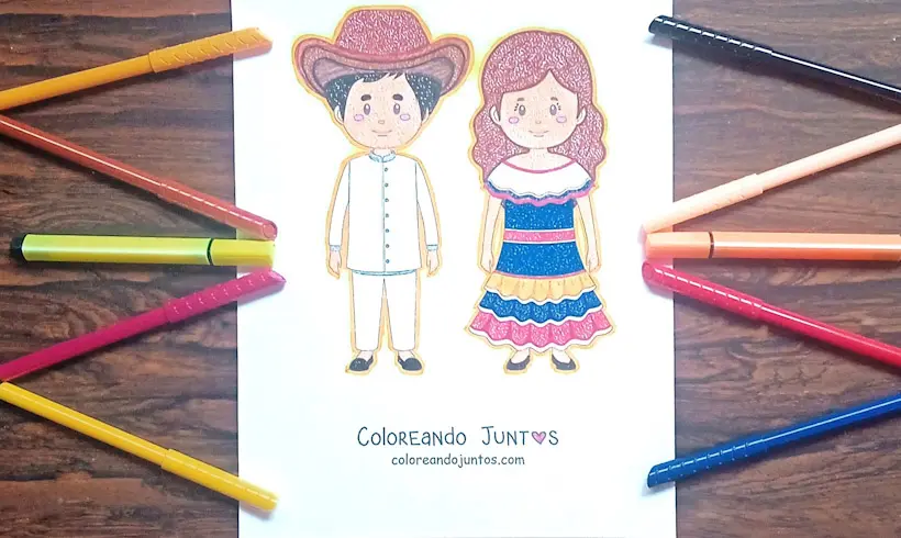 Desenho da Venezuela colorido pelo Colorindo Juntos