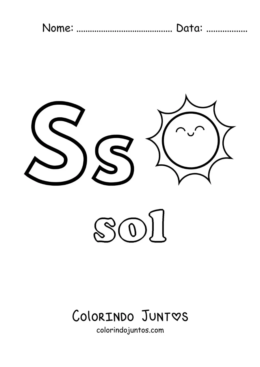 Desenho para colorir de S de sol