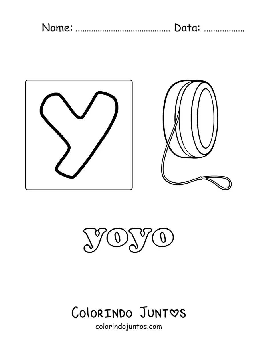 Desenho para colorir do Y de ioiô