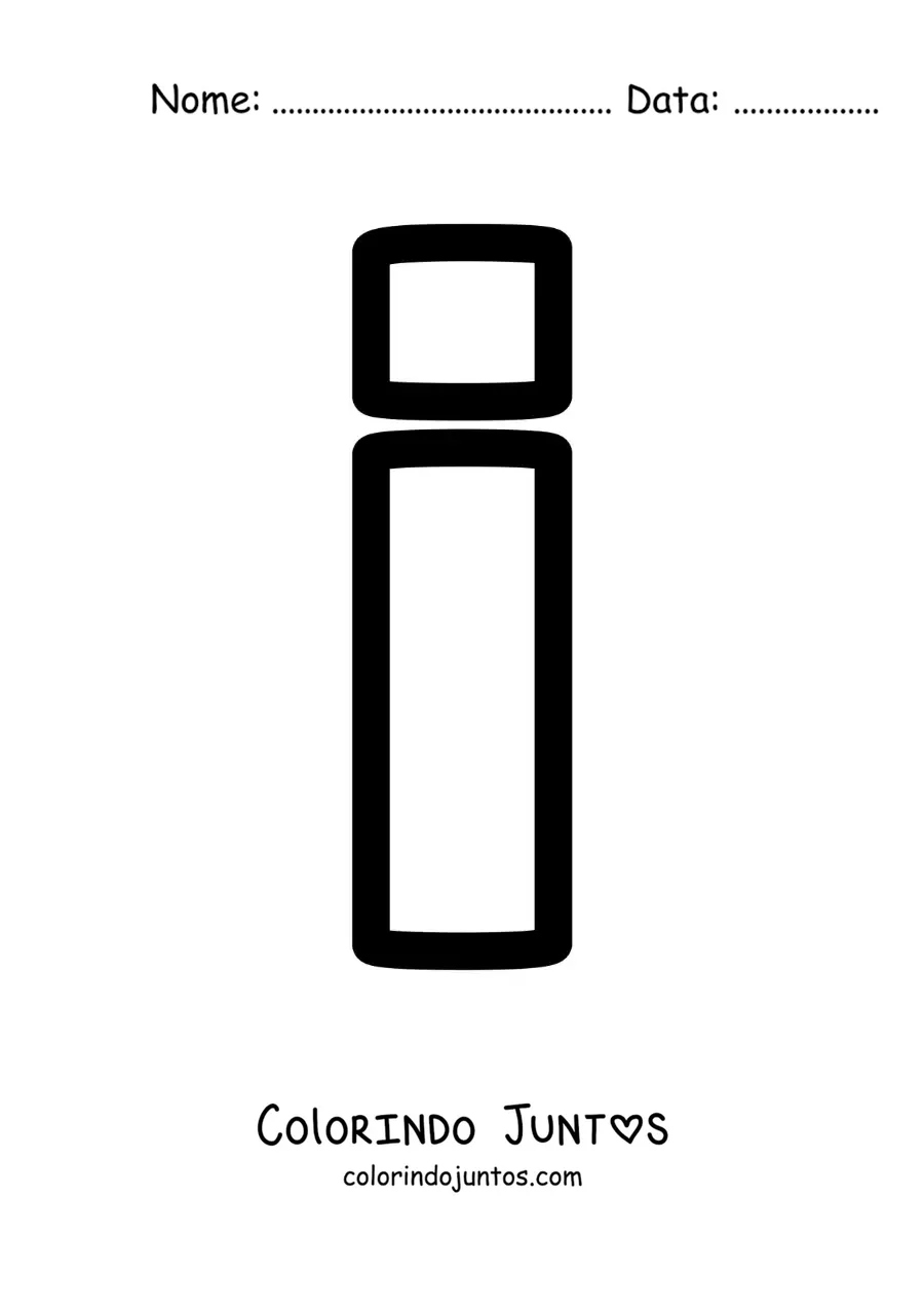 Desenho para colorir da letra I minúscula