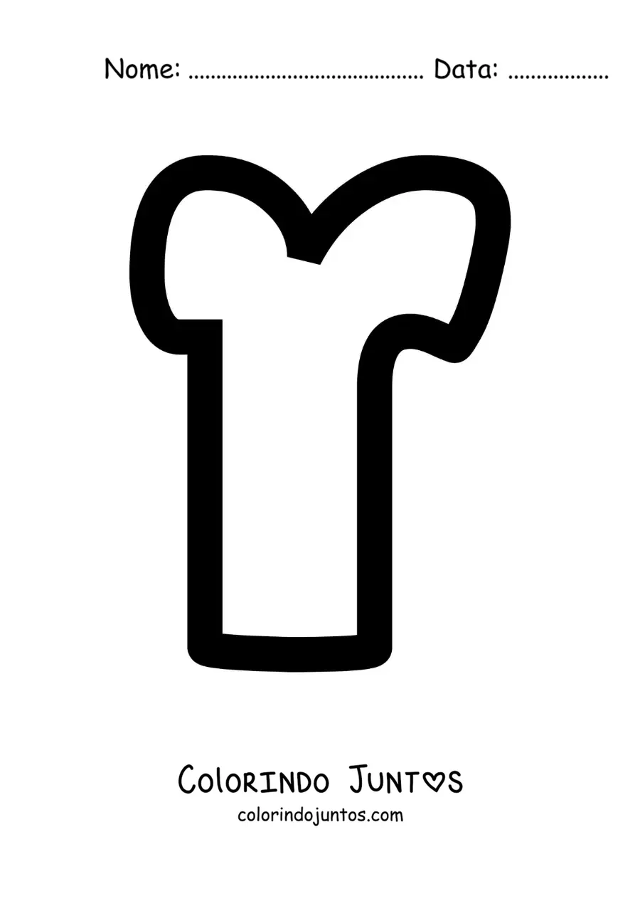 Desenho para colorir da letra R minúscula