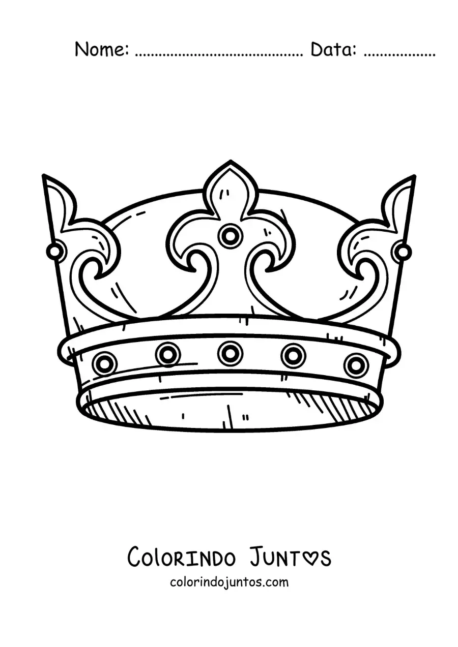 Desenho para colorir de coroa de rei