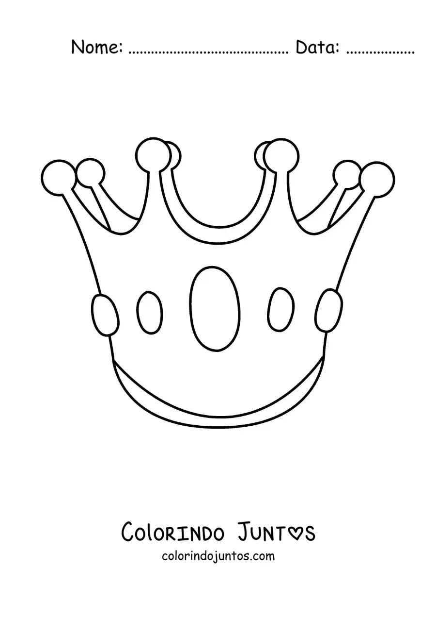 Desenho para colorir de coroa grande