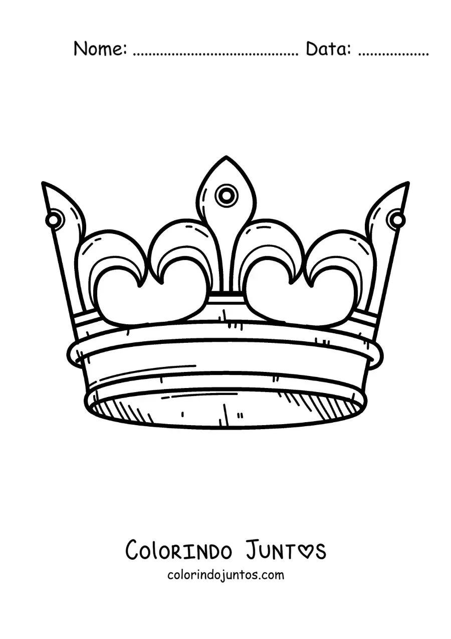 Desenho para colorir de coroa real