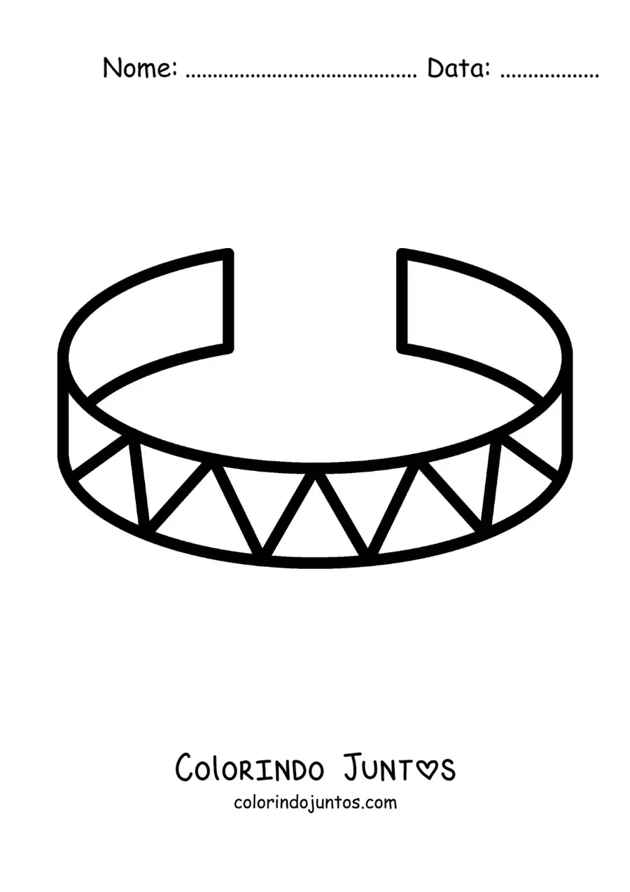 Desenho para colorir de bracelete