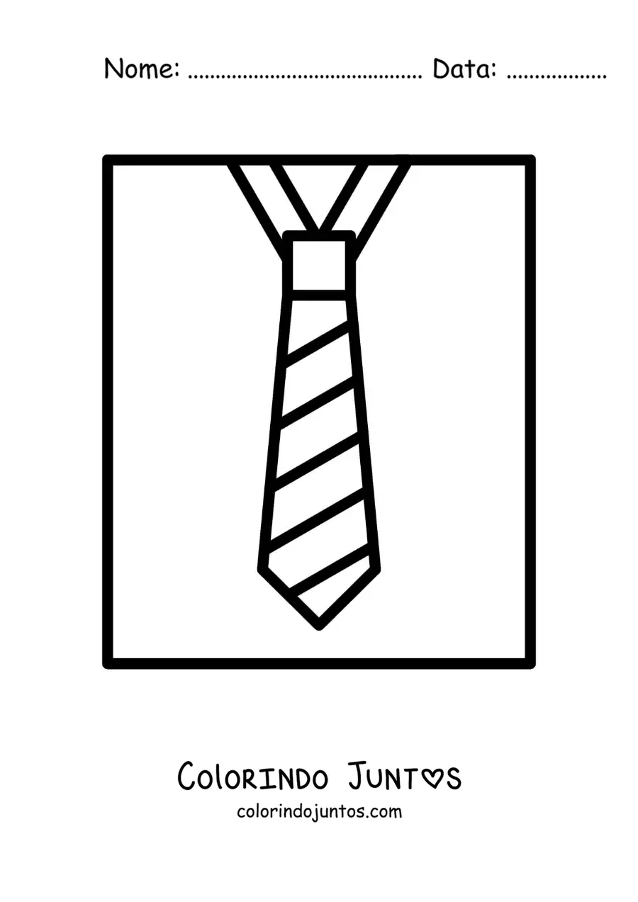 Desenho para colorir de gravata para o Dia dos Pais