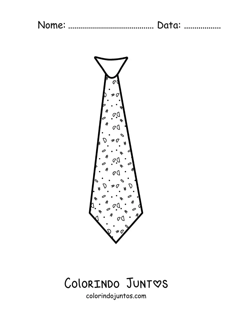 Desenho para colorir de uma gravata