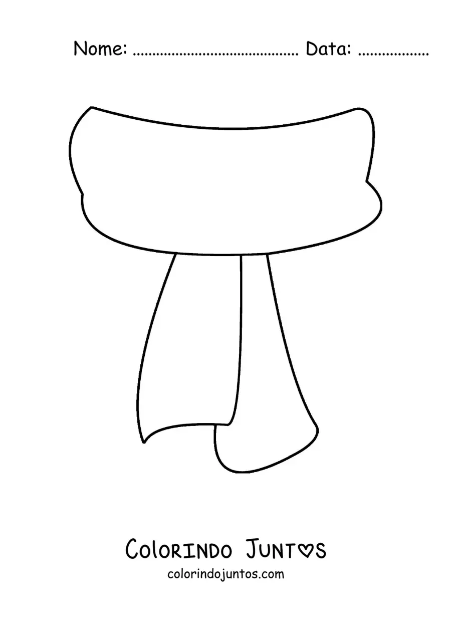 Desenho para colorir de echarpe