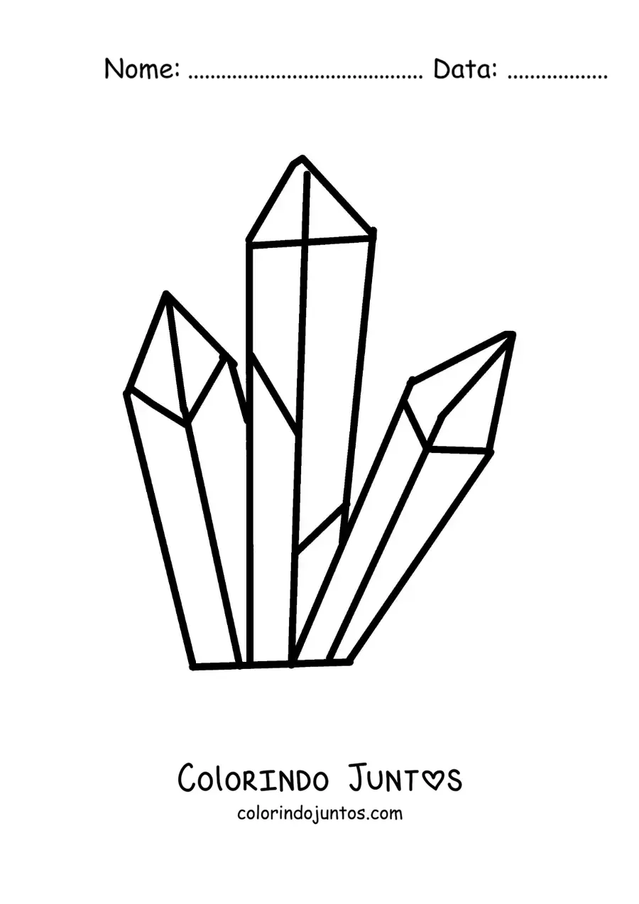 Desenho para colorir de cristais