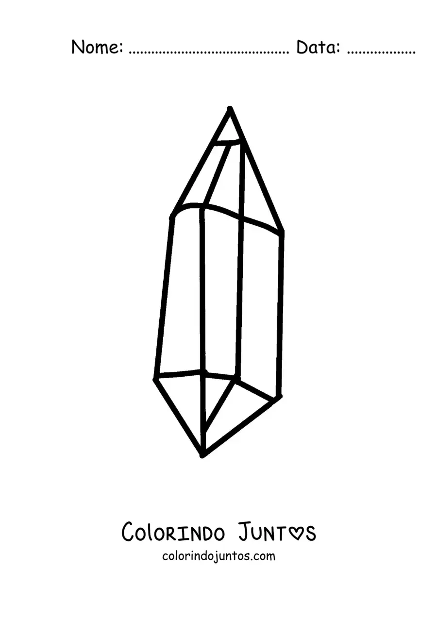Desenho para colorir de um cristal
