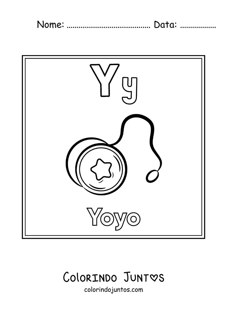 Desenho para colorir de i de ioiô
